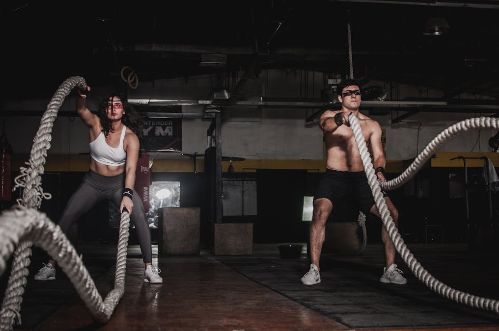 A dad working out consistently at home